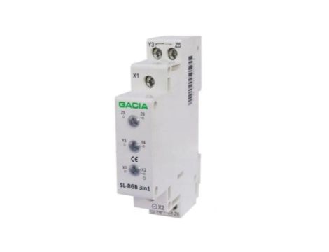 Lampka Kontrolna Sygnalizacyjna Modułowa Trzykolorowa 230V na szynę Gacia