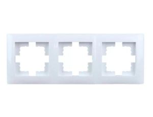 Ramka Potrójna do Gniazdka Włącznika Pozioma / Pionowa Biała WESA