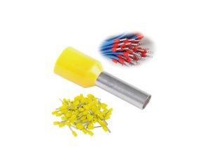 Końcówka Tulejkowa Izolowana Kablowa do Przewodów 12x6 mm2 Żółty 100szt