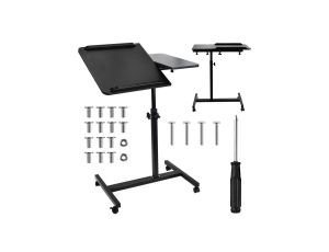 Mobilne biurko/stand na laptop Maclean, czarne, regulacja wysokośc 59-89cm, max. 30kg , MC-121 B