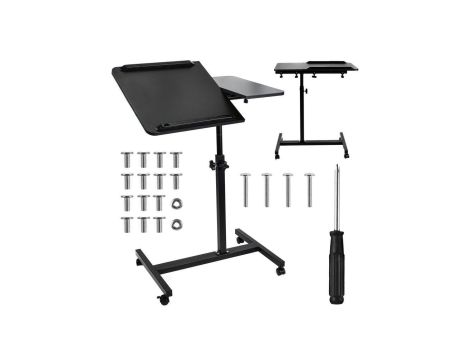 Mobilne biurko/stand na laptop Maclean, czarne, regulacja wysokośc 59-89cm, max. 30kg , MC-121 B