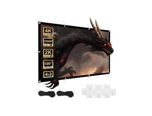 Ekran projekcyjny Maclean, 120, 240x180cm, obramowanie 25mm 4:3, haczyki do naciągu, MC-169