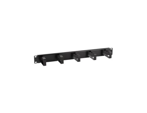 organizer kabli do szaf Rack 19 1U 5 uchwytów, metal czarny
