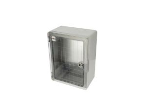 Obudowa standardowa ABS 250x330x140 z ocynkowaną płytą montażową (z przeźroczystymi drzwiami) 800.701.002 HOROZ
