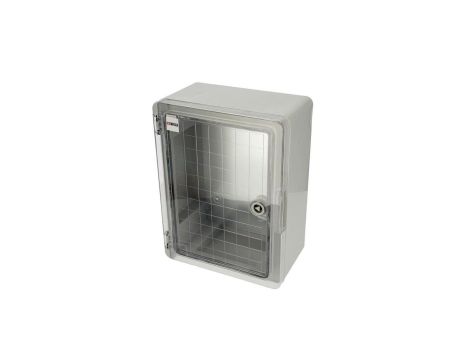 Obudowa standardowa ABS 250x330x140 z ocynkowaną płytą montażową (z przeźroczystymi drzwiami) 800.701.002 HOROZ