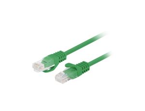 Patchcord UTP kat.5e kabel sieciowy LAN 2x RJ45 linka zielony 0,25m LANBERG