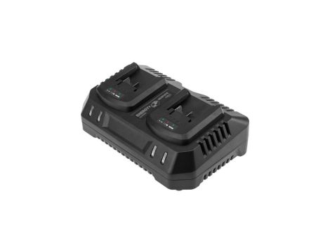 Ładowarka podwójna do akumulatorów Energy+ Li-Ion (18V / 2x 3A) GRAPHITE 58G085-1