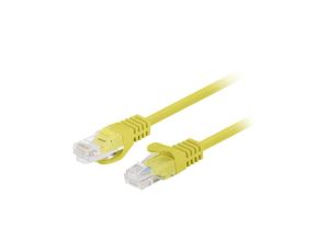 Patchcord UTP kat.6 kabel sieciowy LAN 2x RJ45 linka żółty 5m LANBERG