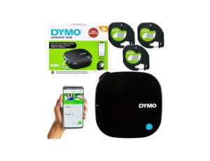 Drukarka etykiet DYMO LetraTag 200B BLUETOOTH dla domu, dzieci, home Office (LT-200B) 2172855 + 3x taśmy papierowe 12mm