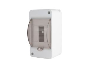 Rozdzielnica natynkowa S-3 1x3 moduły IP40 76x140x67mm drzwi transparentne dymne INCOBEX