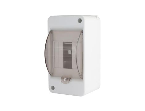 Rozdzielnica natynkowa S-3 1x3 moduły IP40 76x140x67mm drzwi transparentne dymne INCOBEX