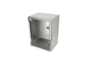 Obudowa standardowa ABS 300x400x210 z ocynkowaną płytą montażową (z przeźroczystymi drzwiami) 800.701.006 HOROZ