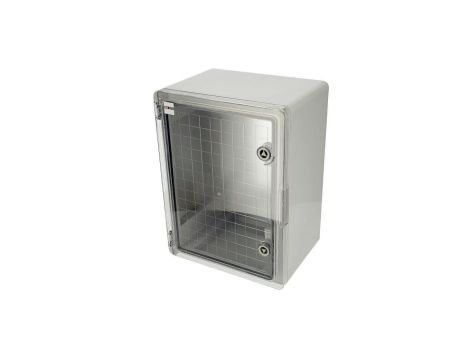 Obudowa standardowa ABS 300x400x210 z ocynkowaną płytą montażową (z przeźroczystymi drzwiami) 800.701.006 HOROZ