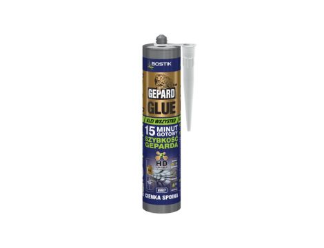 Klej uniwersalny montażowy GEPARD GLUE super szybki, cienka spoina, biały Kartusz 290ml