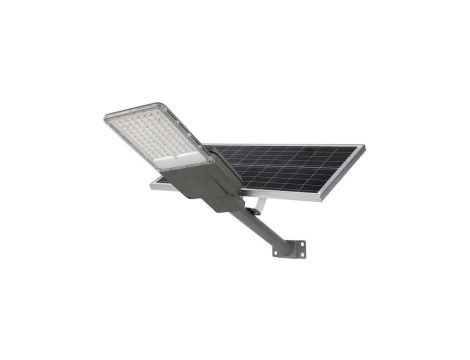 Lampa solarna LED 30W 3000lm 6500K 50000mAh, panel fotowoltaiczny, pilot sterowania, czujnk zmierzchu barwa CW biała zimna V-TAC