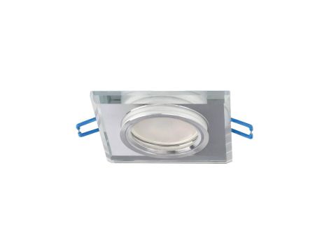 Punktowa oprawa sufitowa wpuszczana CRYSTAL Silver IP20 kwadratowa szkło srebrna EDO777130 EDO