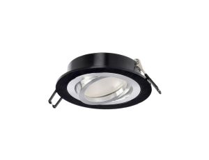 Punktowa oprawa sufitowa wpuszczana LED CERI 1 OV Black IP20 okrągła czarny szlif EDO777141 EDO