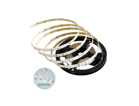 Taśma NASTRO Grande LED SMD 5W/m CW barwa zimna, DC 12V, 60LED/m, CRI90, IP22, 6000K, 50m rolka, EDO777646