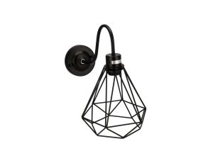 Kinkiet ścienny LOFT ALAMBRA CORTO E27 czarny, industrialny EDO777194
