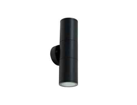Ogrodowa oprawa elewacyjna kinkiet RENIS Black 2xGU10 IP54 czarny EDO777356