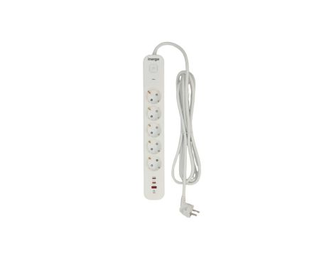 Listwa zasilająca INERGE 5-gniazdowa 3m PSS-0531PD-03-W