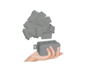 VIPLAST Puszka Natynkowa Hermetyczna Na Klik IP54 80x45x41 mm Popiel 10szt