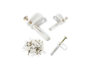 TRYTYT Uchwyt Kablowy Montażowy z Kołkiem do Przewodów Płaskich 50Szt