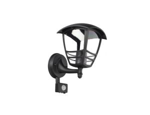 Ogrodowa oprawa elewacyjna kinkiet z czujnikiem ruchu Imma Black Sensor E27 czarny IP44 EDO777381