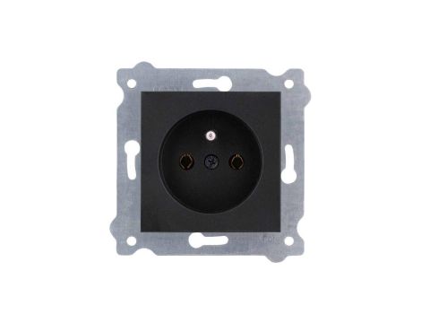 Gniazdo z uziemieniem 250V 16A Czarny Metalik 241/14E
