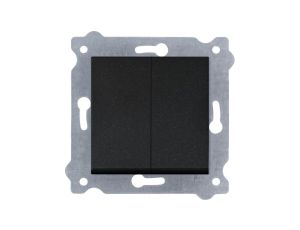 Łącznik podwójny 250V 10A Czarny Metalik 202/14E EXEN
