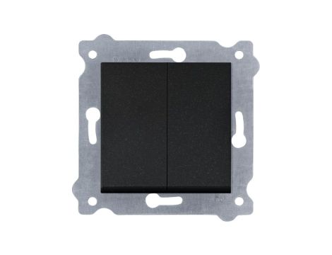 Łącznik podwójny 250V 10A Czarny Metalik 202/14E EXEN
