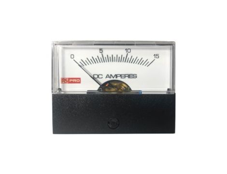 Amperomierz analogowy panelowy 15 (Input)A DC 0C do +60C RS PRO