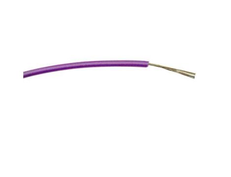 Przewód jednożyłowy linkowy, 0,2 mm, 7/0,2 mm, 24 AWG, PVC, 1 kV AC, Fioletowy, dł. 500m, RS PRO