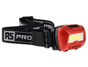 Latarka nagłowna, jasność 350 lm, 3 x AAA IPX5 RS PRO Nie