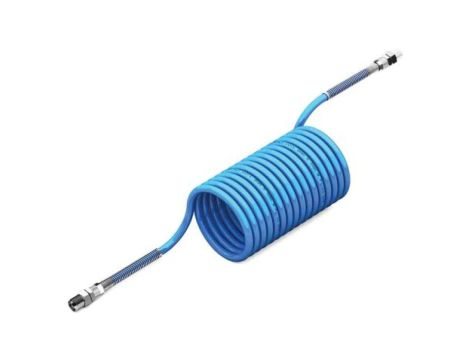 Przewód pneumatyczny spiralny 10m Czerwony, Nylonowe RS PRO