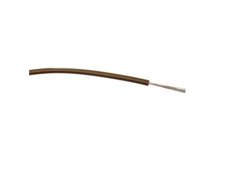 Przewód jednożyłowy linkowy, 1 mm, 32/0,2 mm, 24 AWG, PVC, 1,5 kV AC, Brązowy, dł. 100m, RS PRO