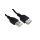 Kabel USB, dł. 0.5m, kolor: Czarny