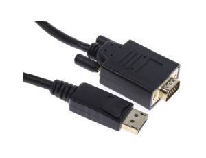 Kabel DisplayPort 2m Męskie DisplayPort to Męski adapter VGA Czarny