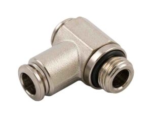 Adapter gwintowany typu Banjo gwint – rura, W przypadku gdy w przypadku gdy nie, 3, Wciskane 6 mm, Mosiądz niklowany,