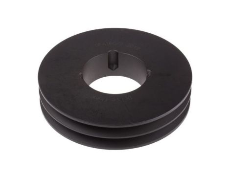 Krążek, śr. całkowita: 165.5mm, śr. otworu: 50mm, l. rowków: 2, Żeliwo, stal