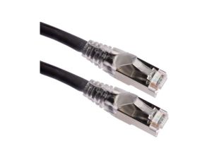 Kabel kategorii 6, Czarny, Wtyk RJ45/męski RJ45dł.: 5m, mat. koszulki: PVC