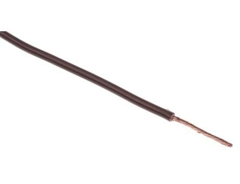 Przewód jednożyłowy linkowy, 2491X, 1,5 mm, 30/0,25 mm, 15 AWG, PVC, 750 V AC, Brązowy, dł. 100m, RS PRO