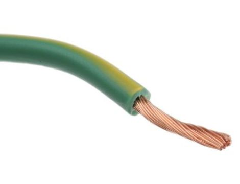 Przewód jednożyłowy linkowy, 2491X, 1,5 mm, 30/0,25 mm, 16 AWG, PVC, 750 V, Zielony/Żółty, dł. 100m, RS PRO