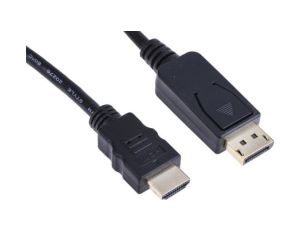 Kabel DisplayPort 1m Męskie DisplayPort to Męski przewód HDMI Czarny