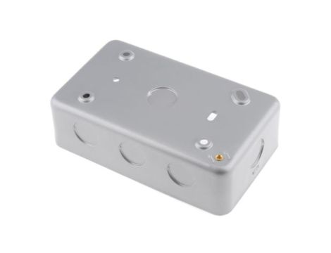 Puszka elektroinstalacyjna, l. ścieżek: 2, materiał: Otulina metalowa, typ montażu: Powierzchniowy