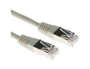 Kabel kat. 5, F/UTP, 5m, Szary, PVC, złącze: Wtyk RJ45/męski RJ45