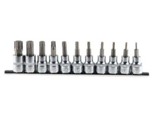 Końcówka wkrętakowa Torx, materiał Stal S2, T10, T15, T20, T25, T30, T40, T45, T50, T55, T60, T8, 11 szt.