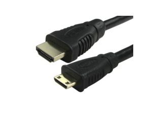 Zespół cyfrowych kabli wideo i monitorowych 2m Męskie złącze HDMI typu C. to Wtyk HDMI Czarny