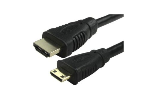 Zespół cyfrowych kabli wideo i monitorowych 2m Męskie złącze HDMI typu C. to Wtyk HDMI Czarny