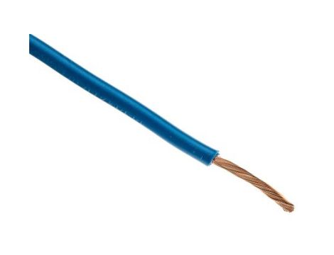Przewód jednożyłowy linkowy, 2491X, 2,5 mm, 50/0,25 mm, 13 AWG, PVC, 750 V, Niebieski, dł. 100m, RS PRO